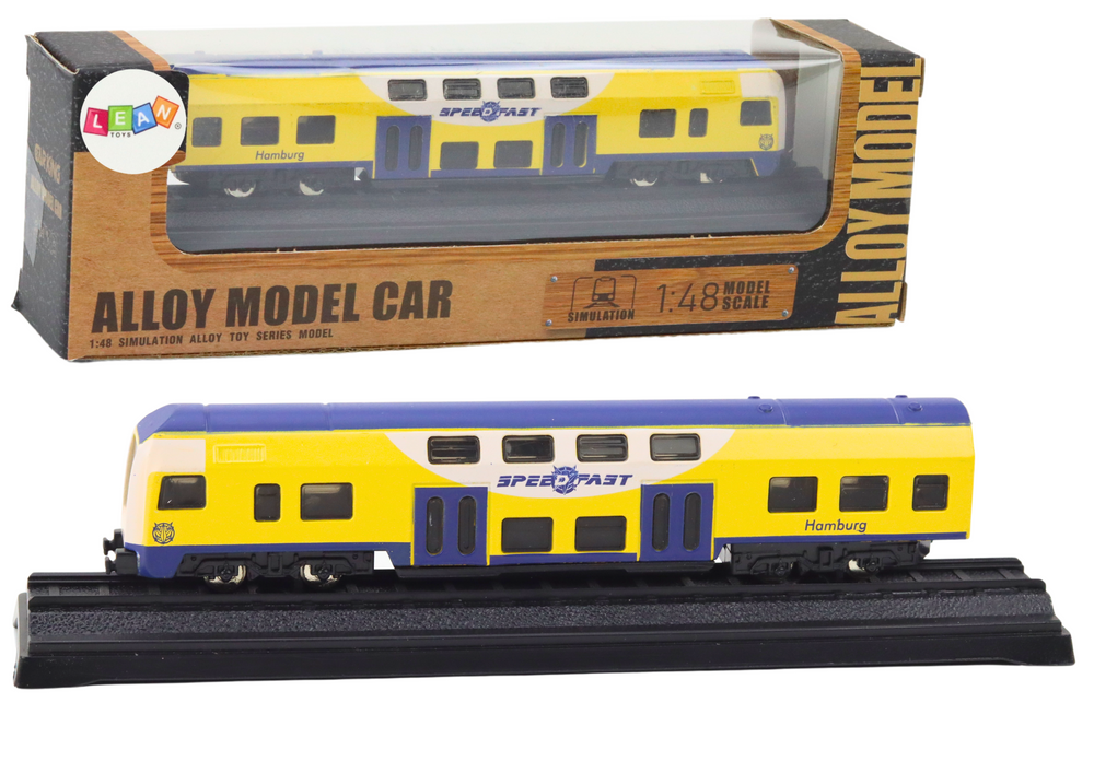 mamido Sběratelský kovový model vlaku 1:48 žlutá modrá