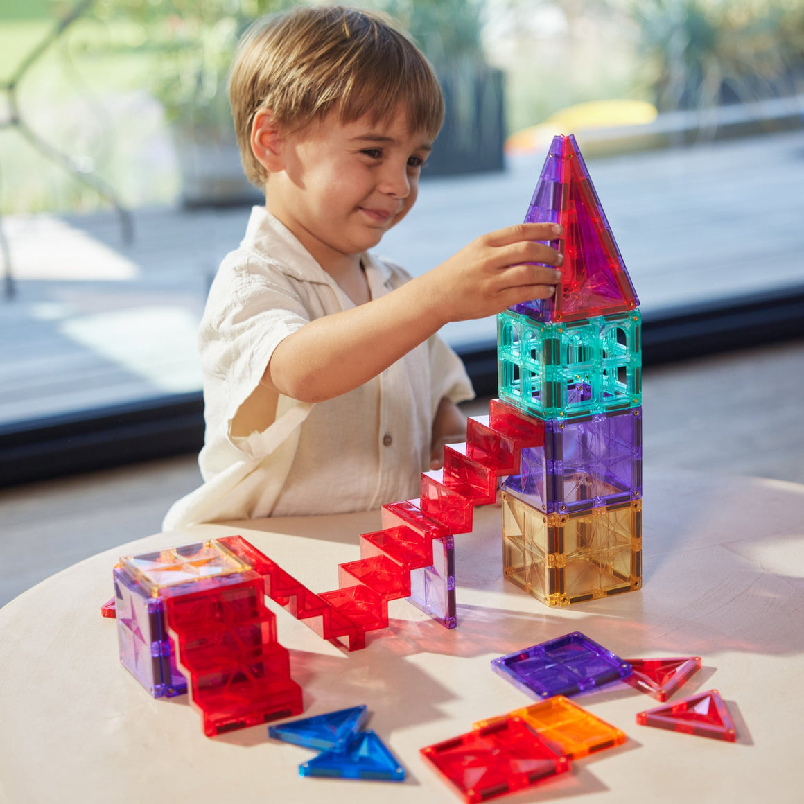 mamido Cleverclixx Intense Magnetická stavebnica so schodiskom 34 ks