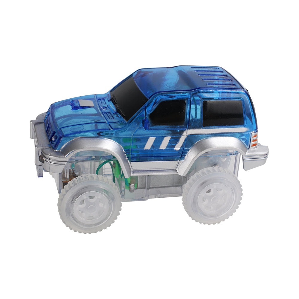 mamido Cleverclixx Autíčko k závodnej dráhe s LED svetlami modré