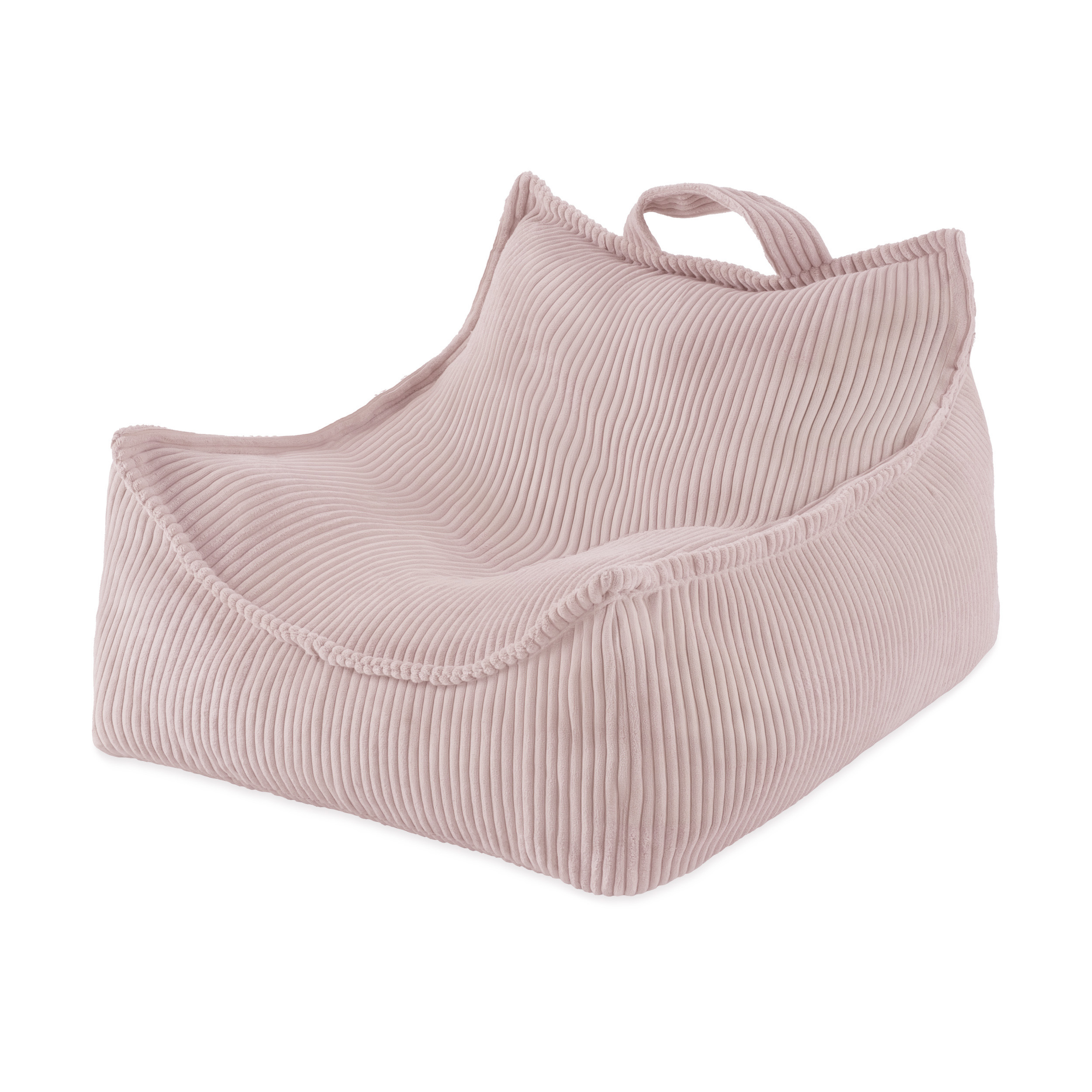 PLUSH NEST PLUSH NEST Detské štvorcové kresielko Puffy Menčester 77 × 67 × 50 cm svetloružové