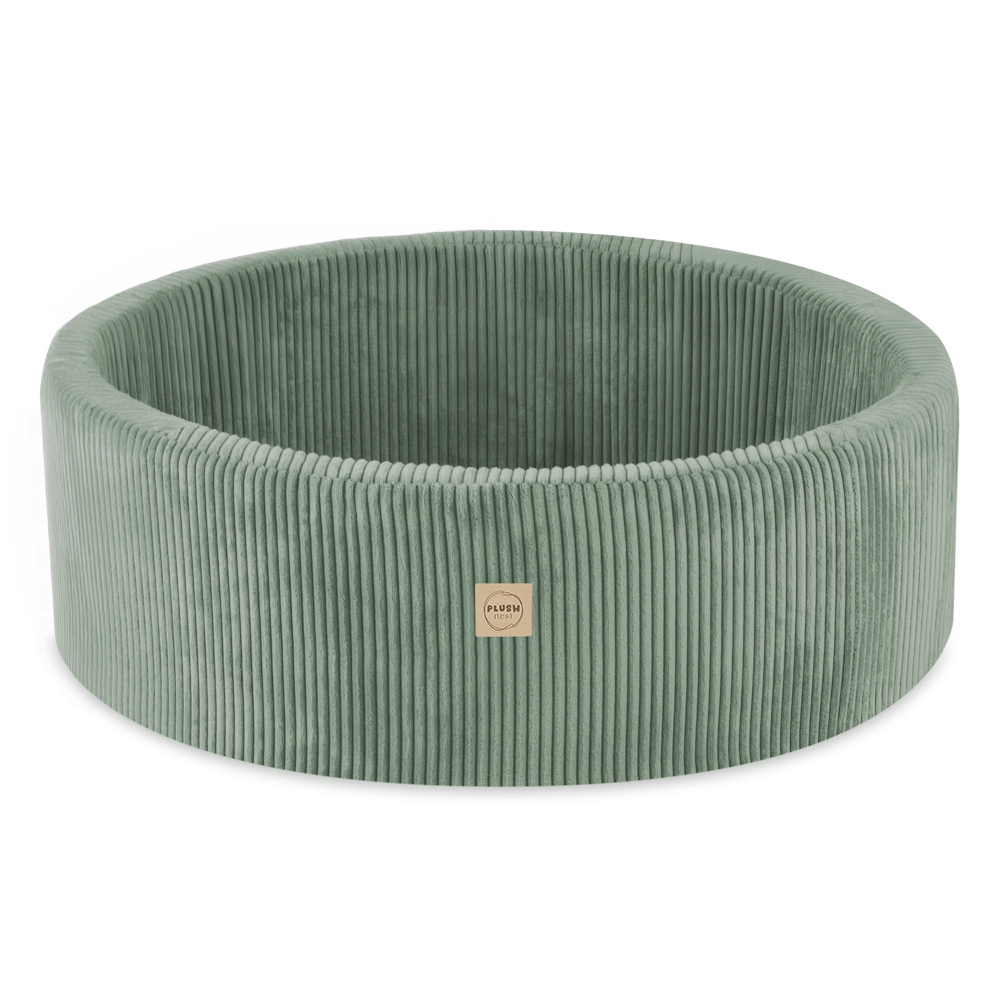 PLUSH NEST PLUSH NEST Suchý bazén okrúhly Menčester zelený Ø 90 × 30 cm