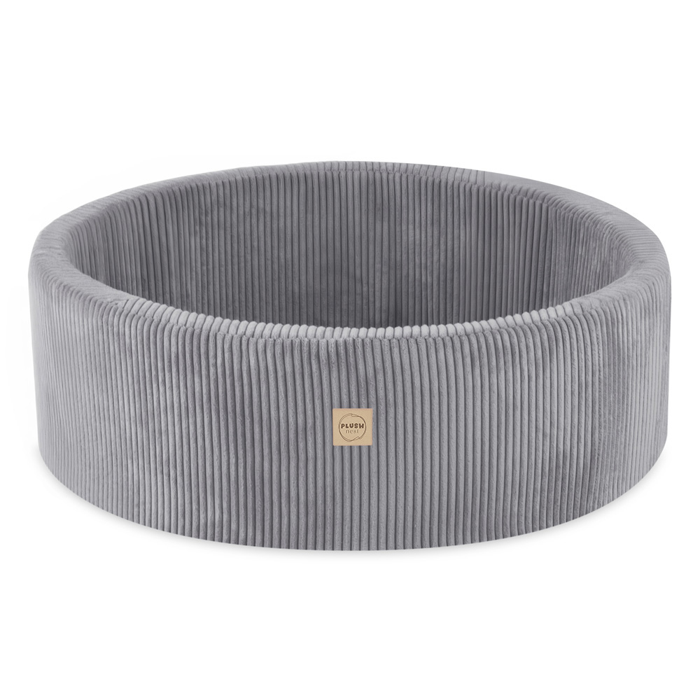 PLUSH NEST PLUSH NEST Suchý bazén okrúhly Menčester (sivý) Ø 90 × 30 cm