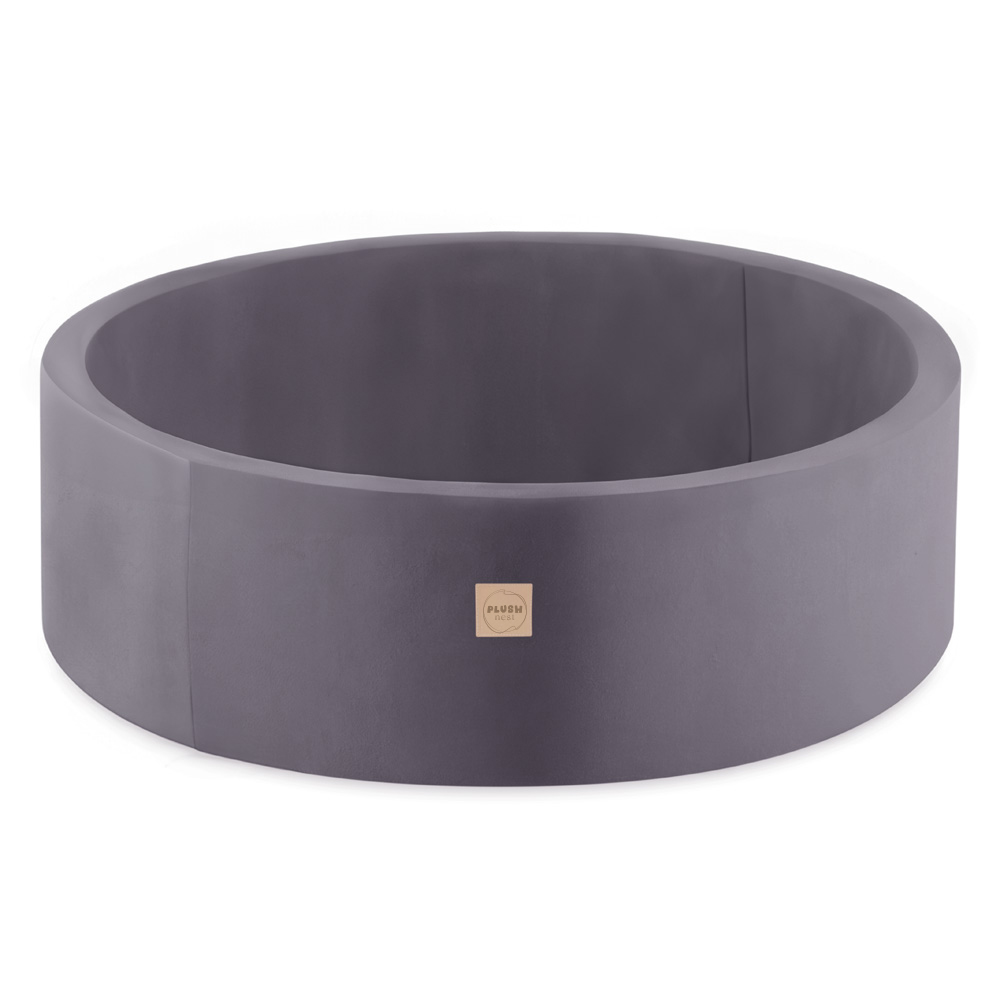 PLUSH NEST PLUSH NEST Suchý bazén okrúhly Zamat (sivý) Ø 90 × 30 cm