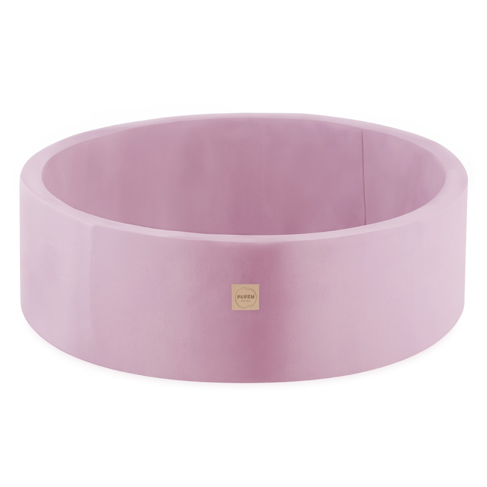 PLUSH NEST PLUSH NEST Suchý bazén okrúhly Zamat Ø 90 × 30 cm (ružový)