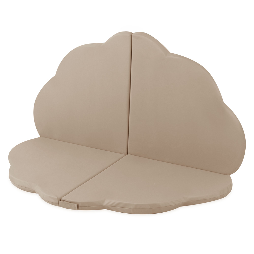 PLUSH NEST PLUSH NEST Vonkajšia plyšová hracia podložka v tvare kvetu vodeodolná 115 × 115 × 5 cm béžová
