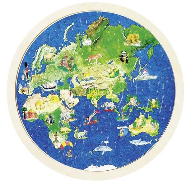 Goki Goki Obojstranné puzzle – Zemeguľa