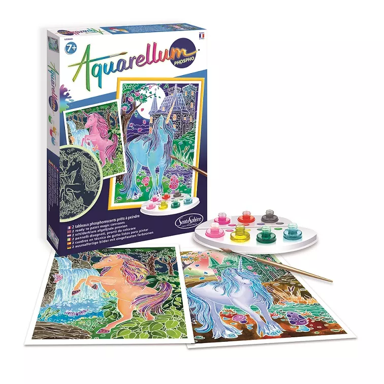 Sentosphere Sentosphere Akvarely svietiace v tme - Jednorožce