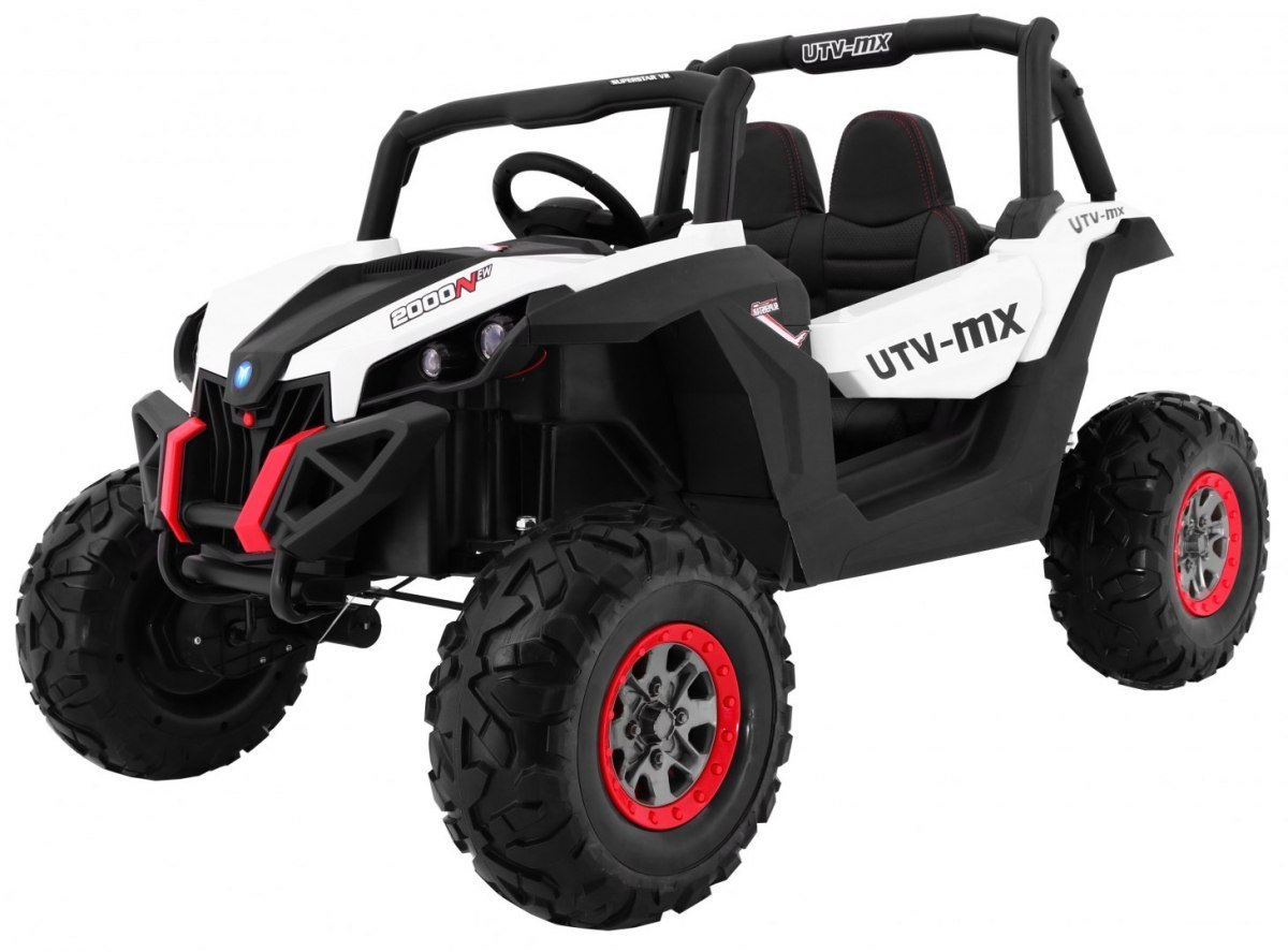 mamido Detská elektrická bugina 4x4, LCD Displej 2019 biela