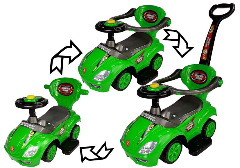 mamido Detské odrážadlo 3v1 Mega Car zelené