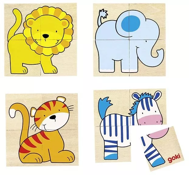 Goki Goki Puzzle a pexeso - Divoké zvieratká