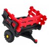 Dětský elektrický traktor Farm s přívěsem červený14