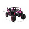 Elektrické autíčko Buggy UTV 24V 4x200W růžová17