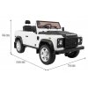 Detské elektrické autíčko Land Rover DEFENDER biele