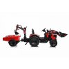 dětský elektrický traktor s vlečkou červený4