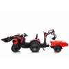 dětský elektrický traktor s vlečkou červený6