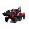 dětský elektrický traktor s vlečkou červený1
