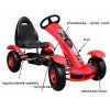 Duzy Gokart Pompowane Kola Czerwony [36599] 1200