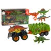 200445 auticko s motivem dinosaura a privesem se 4 kusy dinosauru