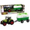 Elektrické autíčko traktor pre deti s návesom cisternou - Farma