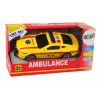 Športové Elektrické Autíčko Ambulancia so Svetlami a Zvukom v Žltej Farbe s Pohonom