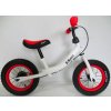 Detský bežiaci bicykel R3 R-Sport 12" v červeno-bielej farbe s brzdou a zvončekom