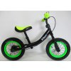 Detské odrážadlo R3 zeleno-čierne R-Sport s brzdou a zvončekom, 12 palcov