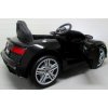 Elektrické autíčko Audi R8 Sport s čiernym prevedením, EVA kolesami a koženým ovládačom