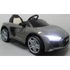 Elektrické autíčko Audi R8 Sport v šedom prevedení, EVA kolesami a koženým ovládačom