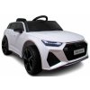 Elektrické autíčko Audi RS6 GT biele s EVA kolesami a koženým sedadlom, s diaľkovým ovládaním