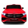 Elektrické autíčko Mercedes EQA v červenej farbe s diaľkovým ovládaním, koženým sedákom, EVA kolesami a funkciou bujania