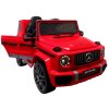 Elektrické autíčko Mercedes G63 v červenej farbe s penovými kolesami EVA, mäkká sedačka, licencovaný model