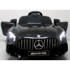 Elektrické autíčko Mercedes GTR-S čierne s mäkkými kolesami EVA a pohodlným sedačkom s licenciou