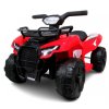 Elektrické autíčko Quad J8AAA v červenom prevedení, so svetlom a hudbou pre deti