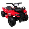 Elektrické autíčko Quad J8AAA v červenom prevedení, so svetlom a hudbou pre deti