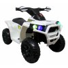Elektrické štvorkolky Quad J8 biele pre deti s hudbou a svetlami