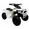 Elektrické štvorkolky Quad J8 biele pre deti s hudbou a svetlami