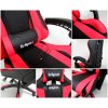 Gamingové kreslo K3 R-Sport červeno-čierne pre hráčov s masážnou funkciou