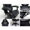 Komfortné herné kreslo K3 R-Sport čierne s masážnou funkciou pre hráčov