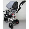 Trojkolka T4 šedá R-Sport s otáčaním o 360 stupňov a kolesá EVA