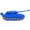 Tank R/C s diaľkovým ovládaním, svetlá, zvuk, modrý 1:18 27MHz
