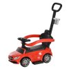 Jeździk tlačidlo chodič Mercedes 3v1, veľké červené auto pre deti