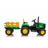 Dětský elektrický traktor s vlečkou 12V 7Ah zelený14
