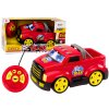 Detské kreslené autíčko na diaľkové ovládanie s svetlami a zvukmi červené