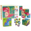 Edukačné puzzle 6v1 skladačka kocky 6 obrázkov dinosaury 9 dielov