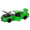 Kovové športové auto s trecím pohonom, otváracie časti, mierka 1:24 zelené
