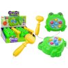 Mini hra Whack-A-Mole žabka s kladivkom na povrázku zelená