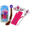Súprava doplnkov pre malú princeznú – prútik, rukavice, koruna, vrkôčiky