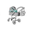 mamido Kočárek pro panenky Alice šedý s puntíky1