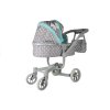 mamido Kočárek pro panenky Alice šedý s puntíky3