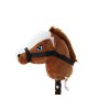 Kôň na tyči Hobby Horse krátkosrstý so zvukmi tmavo hnedý